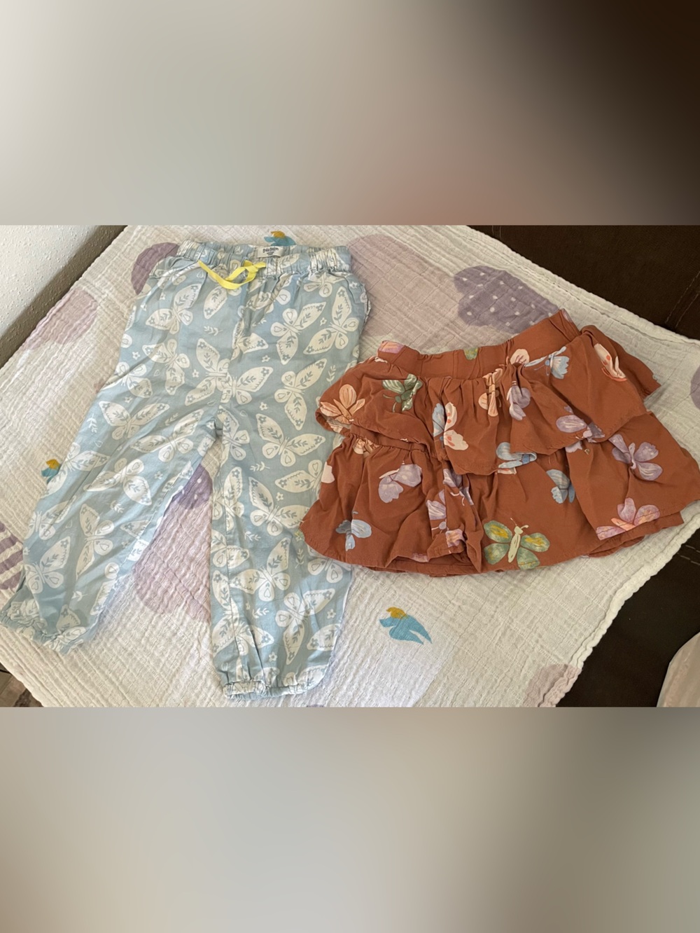 Baby Boden Butterfly Pants & Garanimals Skirt Bundle 18-24M 2T Girls